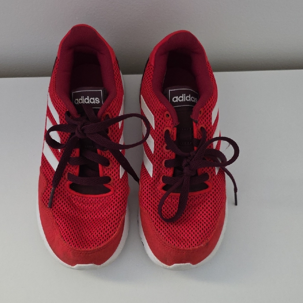 Adidas Scarlet Red Shoes with White Accents